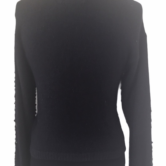 VTG Samantha Starr Angora Black Sequin Sweater Med - Picture 4 of 8